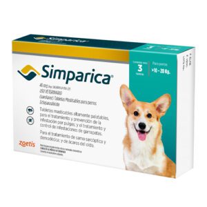 Simparica perro. Antiparasitario contra pulgas y garrapatas