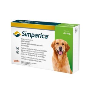 Simparica perro. Antiparasitario contra pulgas y garrapatas