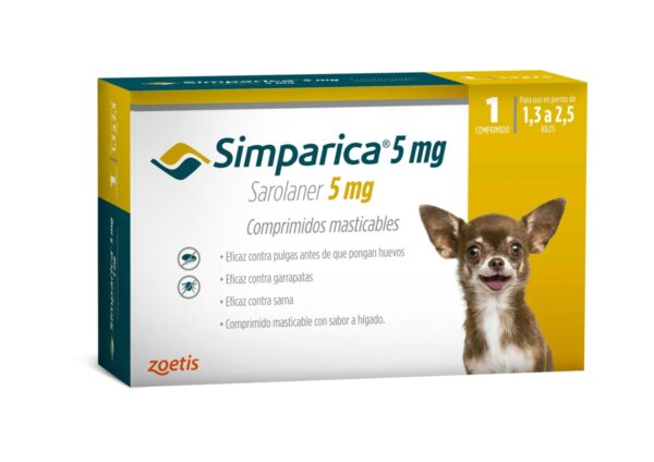 Simparica perro. Antiparasitario contra pulgas y garrapatas