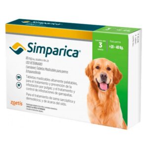 Simparica perro. Antiparasitario contra pulgas y garrapatas