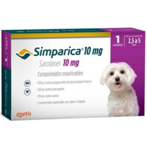 Simparica perro. Antiparasitario contra pulgas y garrapatas