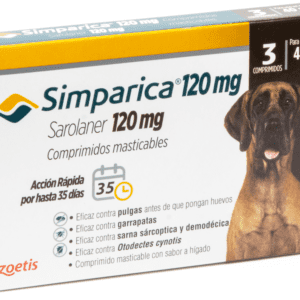 Simparica perro. Antiparasitario contra pulgas y garrapatas