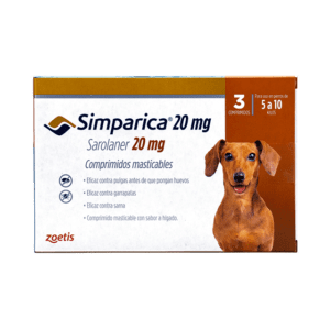 Simparica perro. Antiparasitario contra pulgas y garrapatas