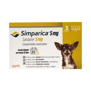 Simparica perro. Antiparasitario contra pulgas y garrapatas