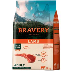 Bravery Lamb Large/Medium Adulto Perro 12 Kg
