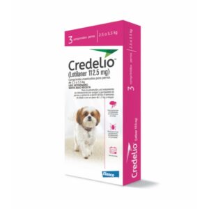 Credelio 2.5-5.5 kg 3 tabletas Pulgas y Garrapatas ( 112 mg Lotilaner )