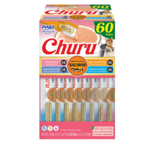 PACK 60 TUBOS CHURU GATO VARIEDADES SALMON